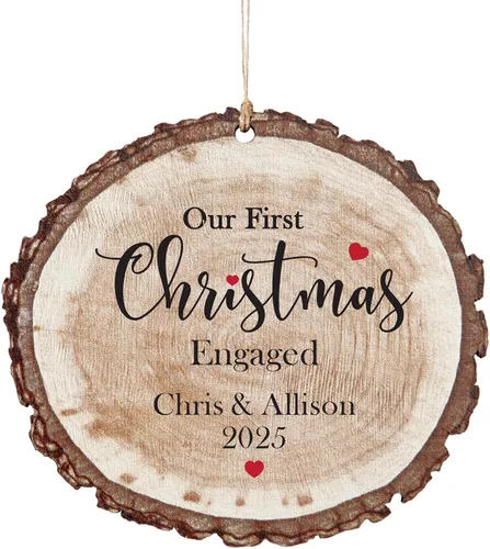 Miniatura 22 de Let's Make Memories Adorno de Navidad Personalizado para Parejas - Adorno de Navidad 2025 - Decoración de Árbol - Personalizar Mensaje, Año