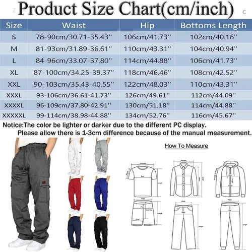 Miniatura 4 de Cargo Pants for Men,Men's Tactical Pants, Outdoor Cargo Jogger Pant Work Hiking Tactical Straight Trousers Sweatpants