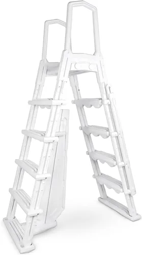 Miniatura 4 de Swimline 87950/87952L Escalera de entrada para piscina de tierra, 52 pulgadas, multicolor Escalera con marco A (Intro)
