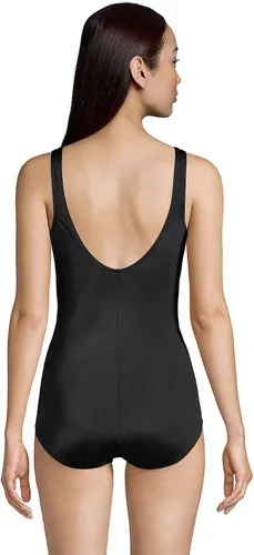 Miniatura 2 de Lands' End Traje de baño deportivo de una pieza para mujer, con cuello redondo, suave, resistente al cloro