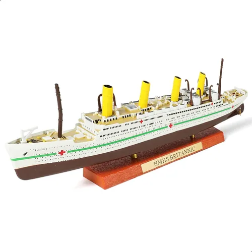 Miniatura 7 de 1/1250 RMS Titanic Modelo de Barco Crucero Clásico de Aleación Metálica Fundida a Presión Modelo de Barco Legendario Crucero Británico con Soporte