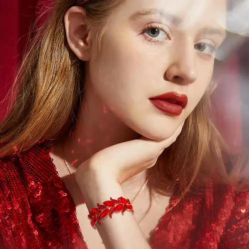 Miniatura 3 de BriLove Pulsera elástica con forma de marquesa de cristal para mujer, Cristal Metal