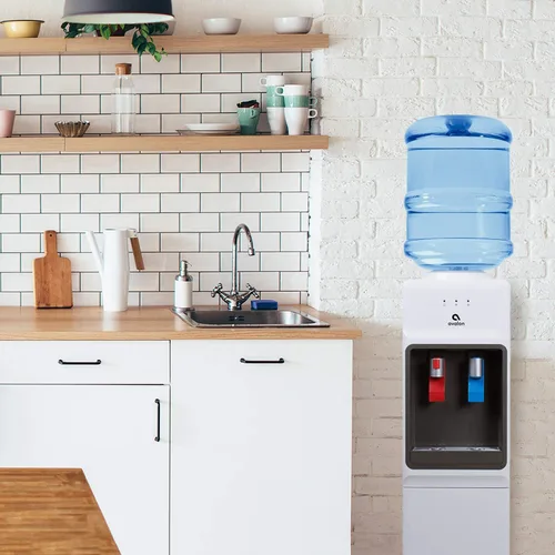 Miniatura 7 de Avalon despachador/refrigerador de agua con carga superior – Agua fría y caliente, con seguridad para niños, diseño innovador. Capacidad