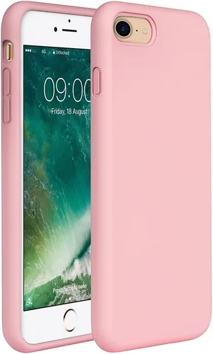 Miniatura 129 de Miracase Funda diseñada para iPhone SE 2022/SE 2020/7/8, funda multicolor de silicona a prueba de golpes (rojo)
