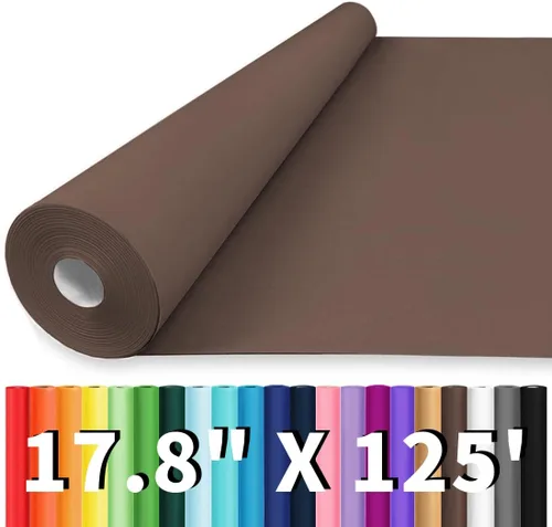 Miniatura 51 de Vanhench - Papel de estraza color marrón de 17.5 x 1200 pulgadas (100 pies), para artes y manualidades, para envolver regalos y flores, tablón