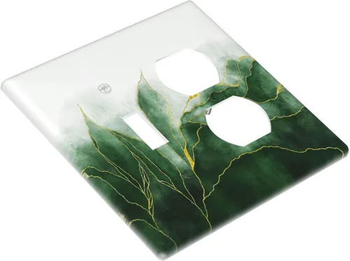 Miniatura 1136 de Placa Decorativa de Pared de Granja Rústica con Cuerno de Madera para Puerta de Granero 1 Banda Duplex Cubiertas de Toma Eléctrica Soltera