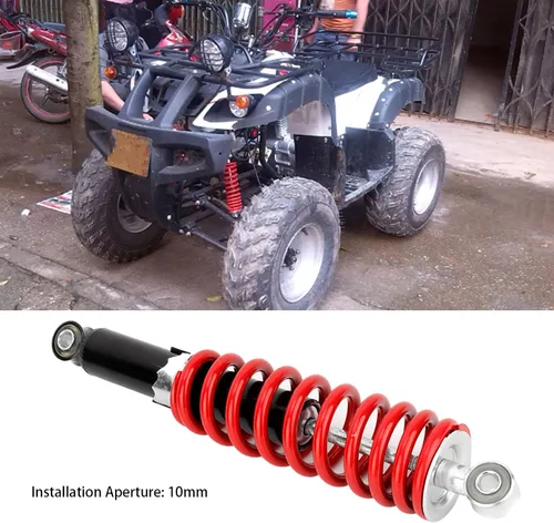 Miniatura 6 de Amortiguador de suspensión de puntal delantero de 12.008 in para scooter de kart de bicicleta cuádruple, cuerpo de aleación de aluminio, orificio