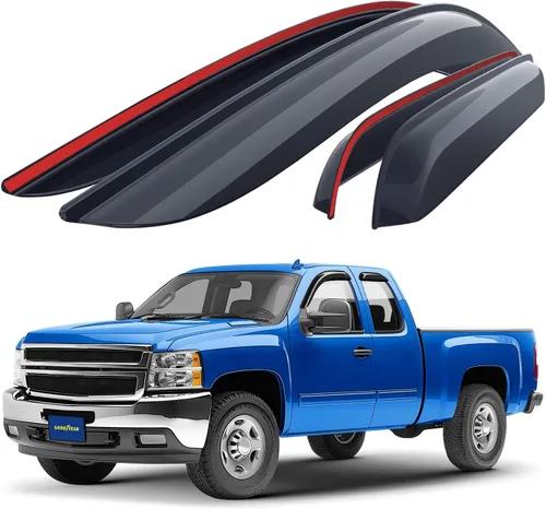 Miniatura 17 de Goodyear Deflectores de ventana inastillables para Ram ProMaster 2014-2026, protectores de lluvia con cinta, viseras de ventana, deflector