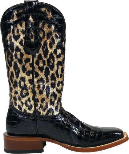 Miniatura 4 de Johnny Ringo - Botas occidentales para mujer, puntera cuadrada, piel de patente 628-13C B (M)