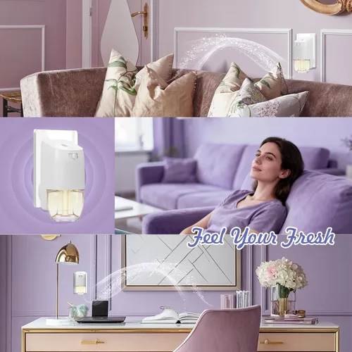 Miniatura 4 de Plug-In - Paquete de 8 repuestos para ambientador, aroma de verano para dormir, aceite esencial de lavanda infundido con gardenia, salvia