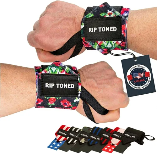 Miniatura 11 de Rip Toned Muñequeras de 18" – Correas de muñeca respaldadas por la USPA para levantamiento de pesas – Soporte de muñeca de calidad – Ajustables, Rojo