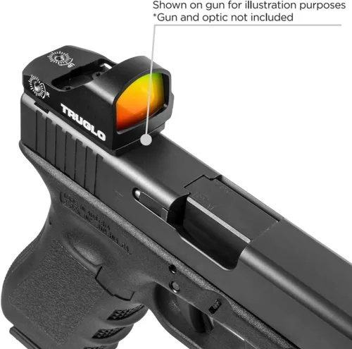 Miniatura 5 de TRUGLO Soporte de punto rojo pistola Placa de montaje de acero óptico de punto óptico de tiro táctico ligero duradero