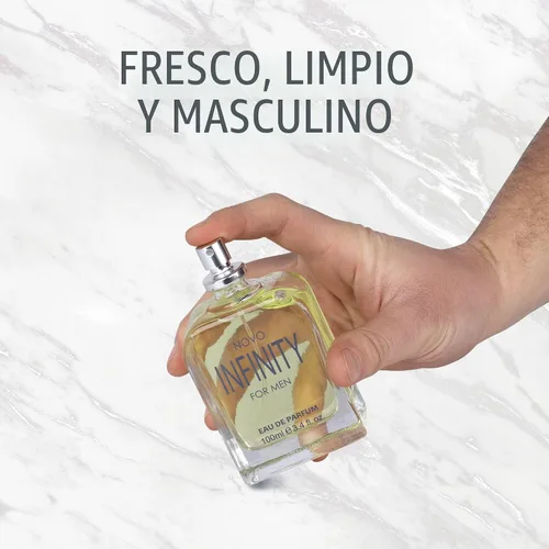 Miniatura 6 de NovoGlow Novo Infinity para Hombre - 3.4 Onzas Líquidas Eau De Parfum Spray para Hombre - Notas Cítricas y Florales Refrescantes, Huele Fresco Todo