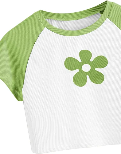 Miniatura 4 de Remidoo Camiseta corta casual de manga corta con estampado de ángel para mujer