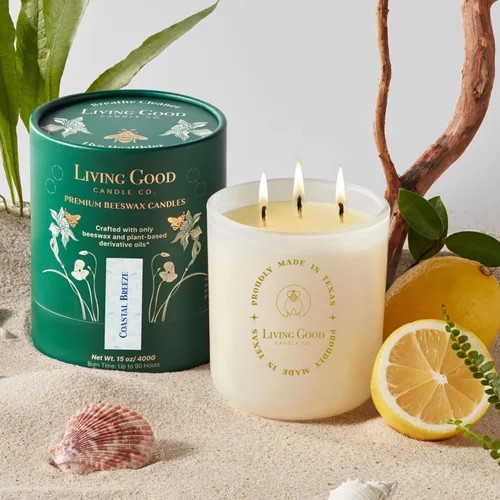 Miniatura 13 de Palo Santo - Vela de cera de abeja pura de Palo Santo y bergamota, más de 90 horas de duración, diseño clásico, velas perfumadas no tóxicas