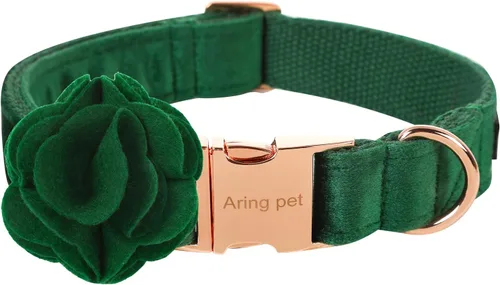 Miniatura 8 de ARING PET Collar de perro con corbatín, collares de terciopelo para perros con corbatín extraíble, collar de lazo ajustable para perros hembras