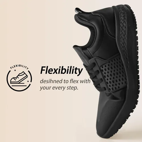 Miniatura 8 de Zapatos de trabajo antideslizantes para hombres, zapatos de cocina antideslizantes resistentes al agua, para restaurante, chef, servicio