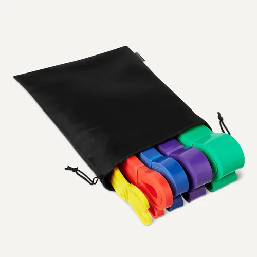 Miniatura 4 de Amazon Basics Bandas de resistencia de ejercicio para entrenamiento, juego de 5, múltiples niveles de resistencia