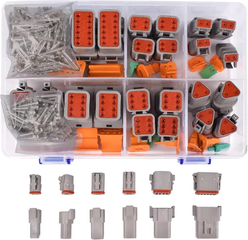 174 piezas 12 kits de conectores DT serie DT 2 3 4 6 8 12 pines conectores con tamaño 16 contactos estampados para conector Deutsch, conector