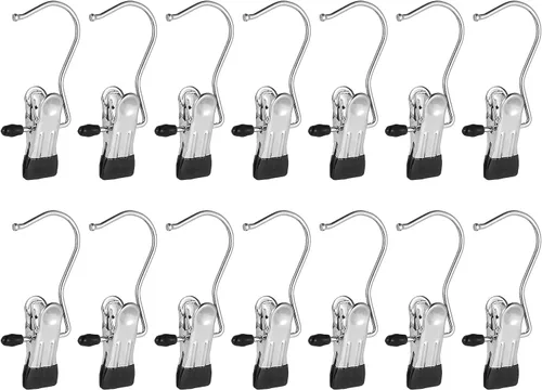 Paquete de 100 ganchos organizadores de leggings para armario, soporte para botas, clips para colgar, perchas multifuncionales portátiles de un solo