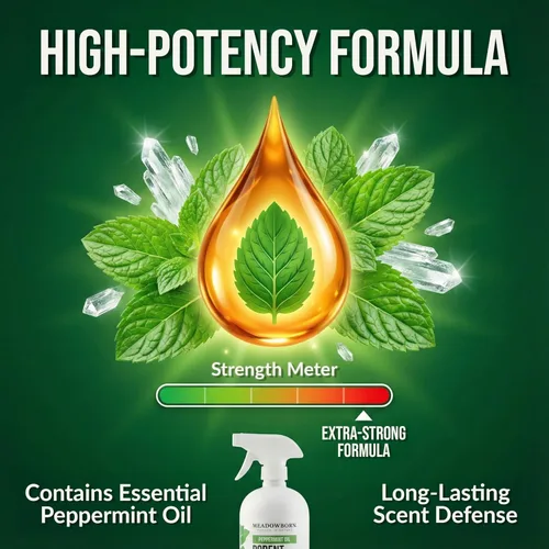 Miniatura 7 de Spray de control de roedores de aceite de menta, control natural en interiores y exteriores para ratones y ratas, fórmula extrafuerte a base