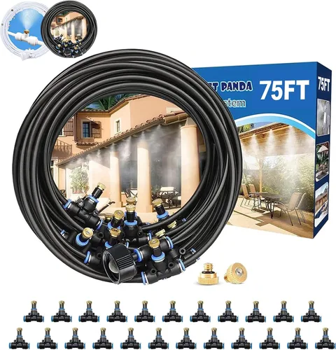 Miniatura 5 de POCKET PANDA Misters de ventilador para enfriar al aire libre, kit de nebulización de ventilador. Anillo Mister integrado para exterior con válvula