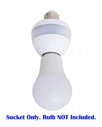 Miniatura 5 de eLEDing - Adaptador de enchufe de luz con sensor de movimiento, base de tornillo de movimiento radar para bombillas LED CFL incandescentes, control