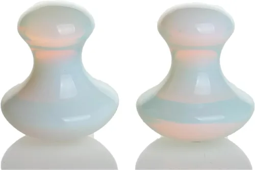 2 unids Gua Sha herramienta de masaje en forma de hongo ópalo opalita jade ojo masaje facial herramienta lifting facial eliminar arrugas masajeador