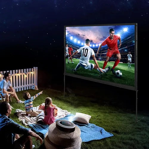 Miniatura 8 de VEVOR Pantalla de Proyector con Soporte, Pantalla de Película al Aire Libre de 100 Pulgadas 16:9 4K 1080 HD con Soporte, Pantalla de Proyección Sin