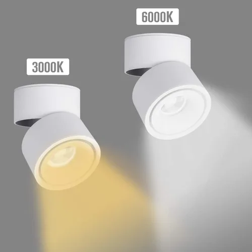 Miniatura 6 de Foco LED de Techo - Luz de Pared Downlight de Techo Ajustable 360° Iluminación LED COB Lámpara de Pared o Luz Puntual Blanco Frío 6000K / Blanco