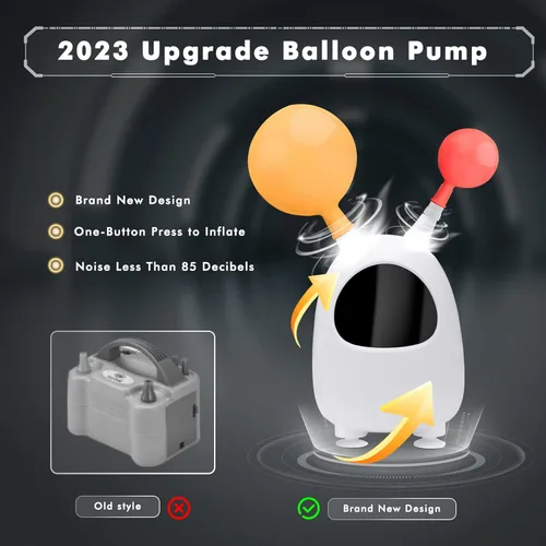 Miniatura 9 de Balloon Pump Electric, SPLAKS Balloons Inflator Air Pump Portable Balloon Blower for Garland Arch, Party Decoration Blanco