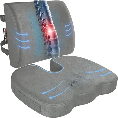 Miniatura 21 de FORTEM Cojín para Silla de Oficina, Cojín para Silla de Oficina, Almohada de Apoyo Lumbar para Silla de Oficina, Espuma Viscoelástica para Aliviar