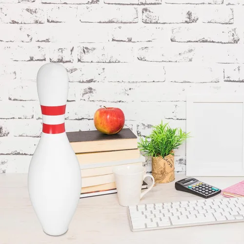 Miniatura 7 de Artibetter Hucha con forma de bolos, caja de monedas de plástico irrompible para niños, adolescentes y adultos, adorno de escritorio para el hogar