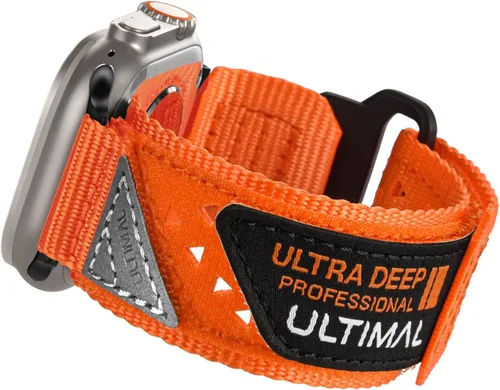Miniatura 8 de ULTIMAL Compatible con Apple Watch Series 3/2/1 11/10/9/8/7/6/5/4/SE/SE2/SE3, Correa de nailón con bandera de estrellas y rayas tejida para hombres