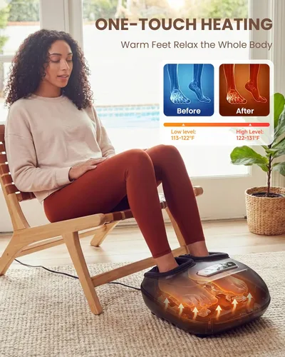 Miniatura 6 de CILI Masajeador de Pies con Calor, Máquina de Masaje Shiatsu para Pies 2025 para Alivio del Dolor de Fascitis Plantar y Neuropatía, Masajeador
