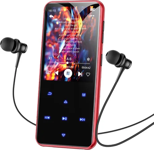 Miniatura 13 de AGPTEK Reproductor MP3 de 64 GB con Bluetooth, M3 Reproductor de música de 2.4 pulgadas con altavoz y radio FM, botones táctiles, soporta hasta 128