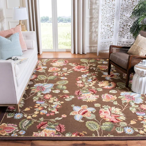 Miniatura 19 de SAFAVIEH Chelsea Collection - Alfombra decorativa de 2 pies 6 pulgadas x 4 pies, color marfil, lana de campo francesa enganchada a mano, ideal