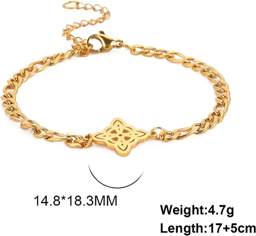 Miniatura 42 de Pulsera de nudo de bruja, nudo celta, símbolo de Wicca pagana, nudo mágico, pulsera de joyería de brujería, pulsera de acero inoxidable ajustable