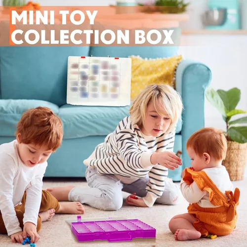 Miniatura 5 de Juexica 2 piezas Caja organizadora de almacenamiento de joyería de plástico grande con 48 rejillas, caja de aparejos, contenedor organizador
