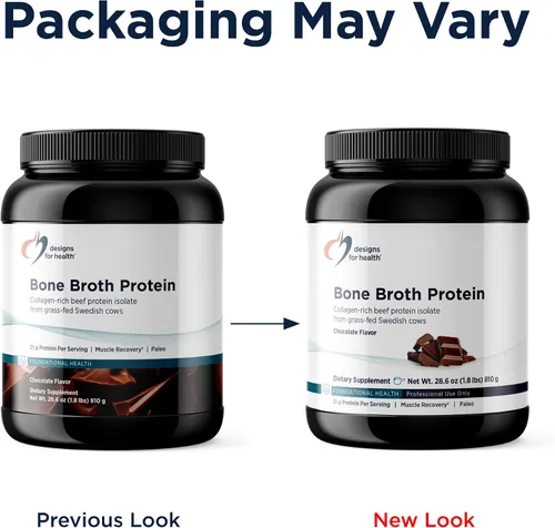 Miniatura 5 de Designs for Health Proteína en polvo de caldo de hueso, 0.74 oz de aislado de proteína de carne de res rica en colágeno alimentado con pasto