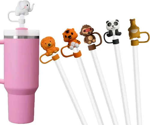 Miniatura 3 de 6 fundas de popote para copa Stanley, tapas de paja de silicona de grado alimenticio para copas Stanley de 30 y 40 onzas, tapas de paja