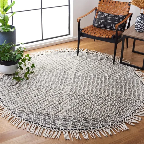 Miniatura 42 de SAFAVIEH Natura Collection - Alfombra decorativa de 2 x 3 pies, color marfil, con flecos de lana marroquí bohemia, hecha a mano, ideal para zonas