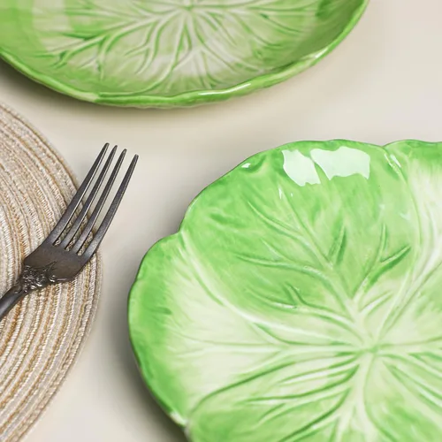 Miniatura 8 de Gaolinci Plato de cena de cerámica de dibujos animados de la serie Cabbage de 7.5 pulgadas (juego de 4)