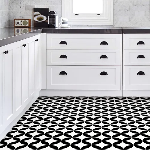 Miniatura 9 de FloorPops FP3301 Azulejos adhesivos para suelo Starlight, color negro (Paquete de 2)