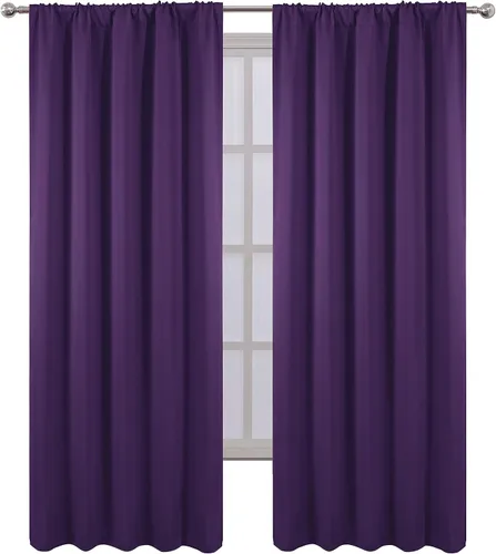 Miniatura 2 de LEMOMO Cortinas opacas de 42 x 54 pulgadas, juego de 2 paneles de cortinas con aislamiento térmico para oscurecer la habitación