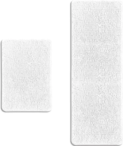 Miniatura 600 de Alfombra de baño pequeña de 12 x 18 pulgadas, lavable y absorbente, antideslizante, alfombra de baño de felpilla gruesa y suave para baño, ducha