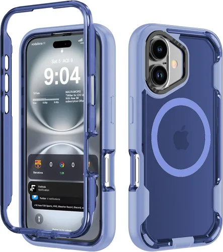 Miniatura 11 de DEERLAMN Funda magnética a prueba de golpes para iPhone 16 de 6.1 pulgadas, [compatible con MagSafe] [protección contra caídas de grado militar] 2