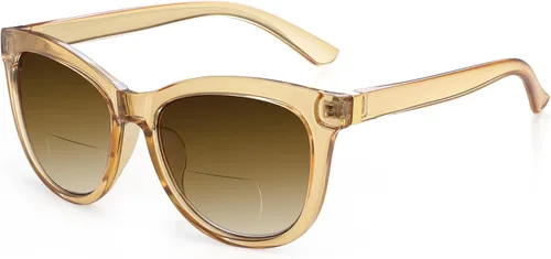 Miniatura 8 de EASY READ Gafas de lectura bifocales para mujeres, lentes de sol de moda con protección UV400 (Graduación 2.50, Demi)