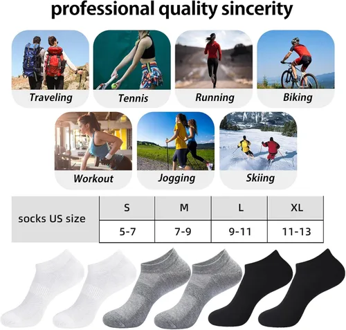 Miniatura 2 de ATBITER Ankle Socks Women's Thin Athletic Running No Show Low Cut Lightweight Socks 610-Pairs