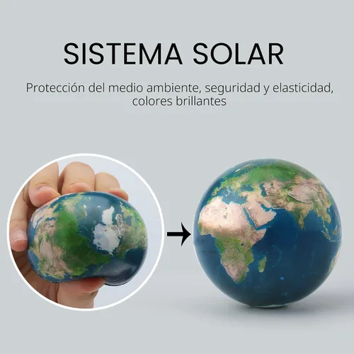 Miniatura 5 de Juguetes de planetas del sistema solar para niños, juguetes sensoriales educativos STEM para niños autistas, no tóxicos, bola de limo de astronauta